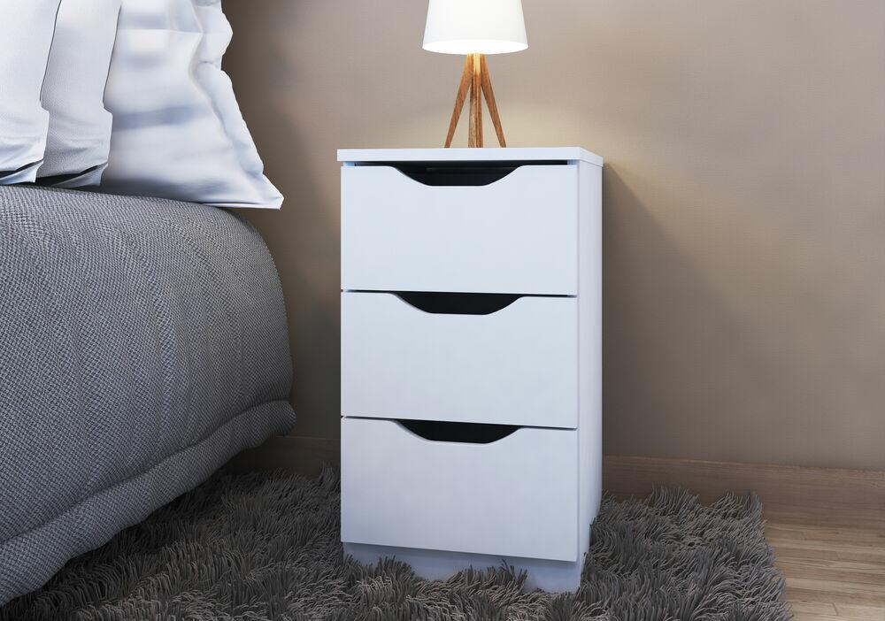 Gaveteiro Multiuso com 3 gavetas 40,3x30,3x 54,5cm Branco Multivisão