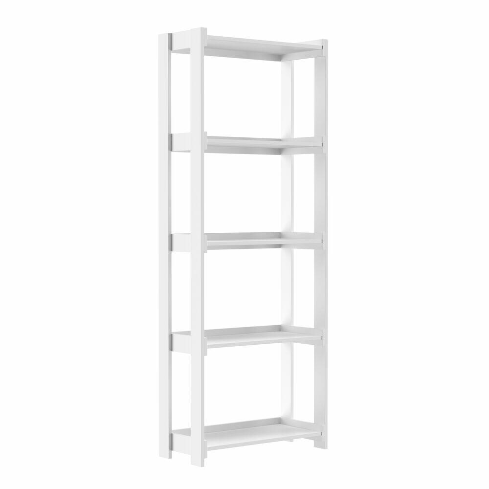 Estante de aço Wood com 5 prateleiras 29x65,5x171,5cm Branco Multivisão