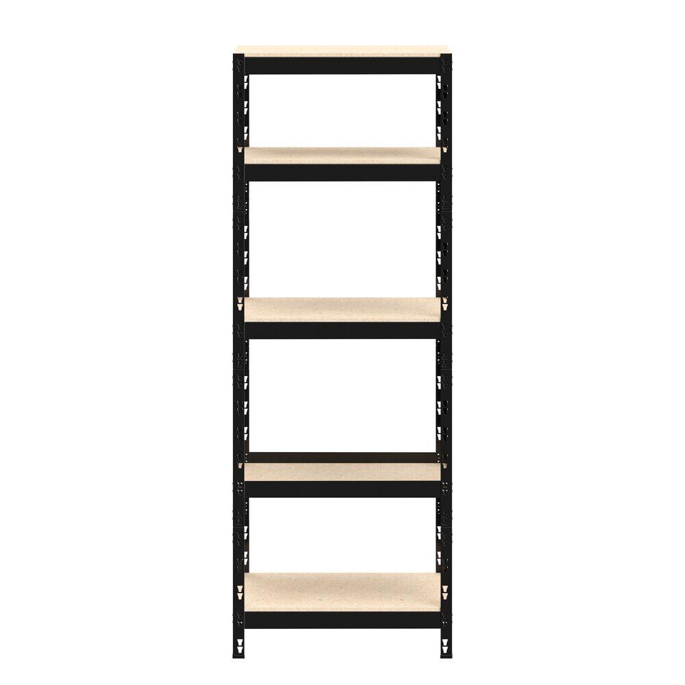 Estante Stronger Cru com 5 prateleiras Bege de aço 1,80x680x300 Preto Multivisão