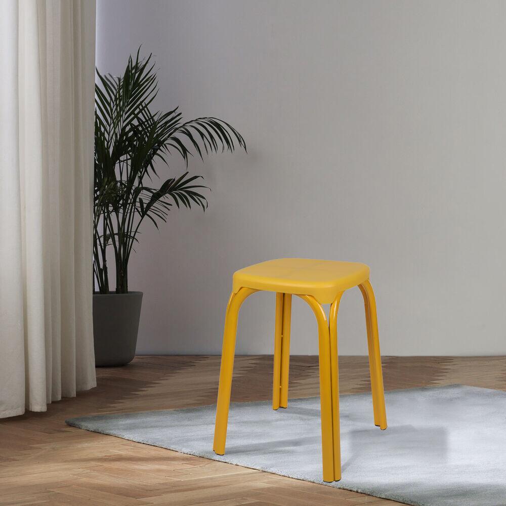 Banqueta Square Ferro Amarelo Diagonal