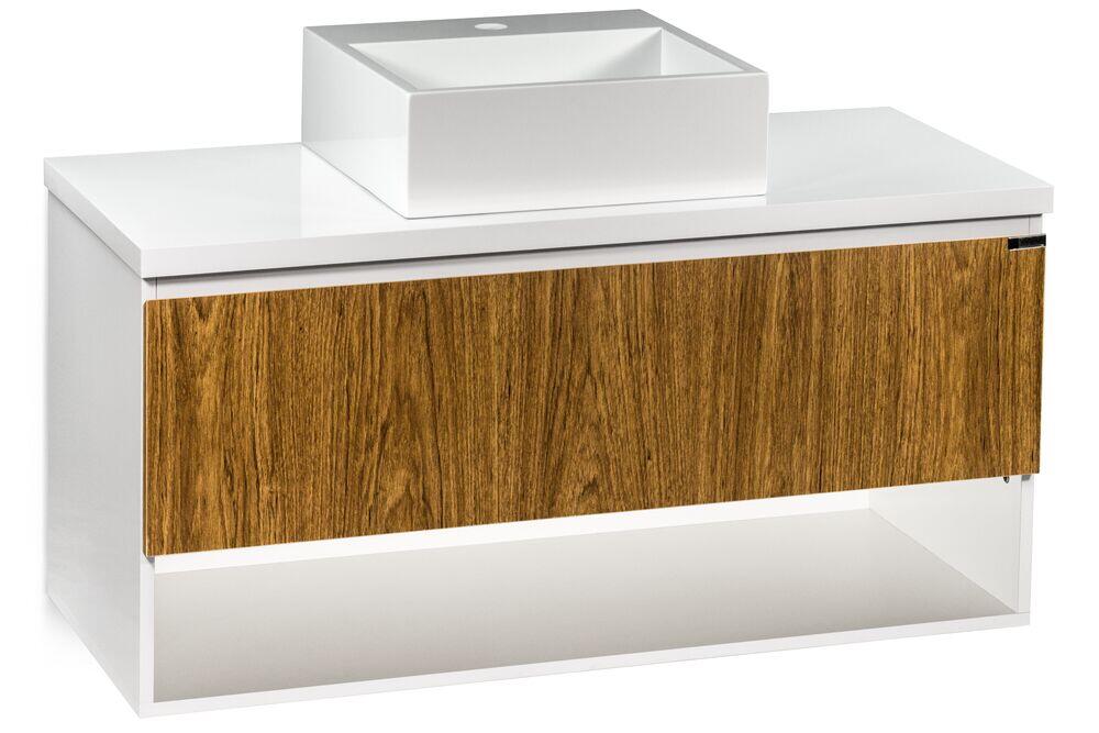 Balcão Sydney Mdf 52 Branco/Freijo Venturi