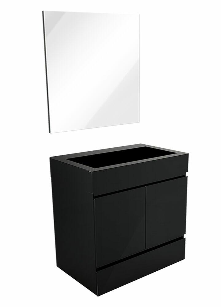 Kit Balcão Versalhes Mdf/Mdp 68 Preto Fosco Venturi