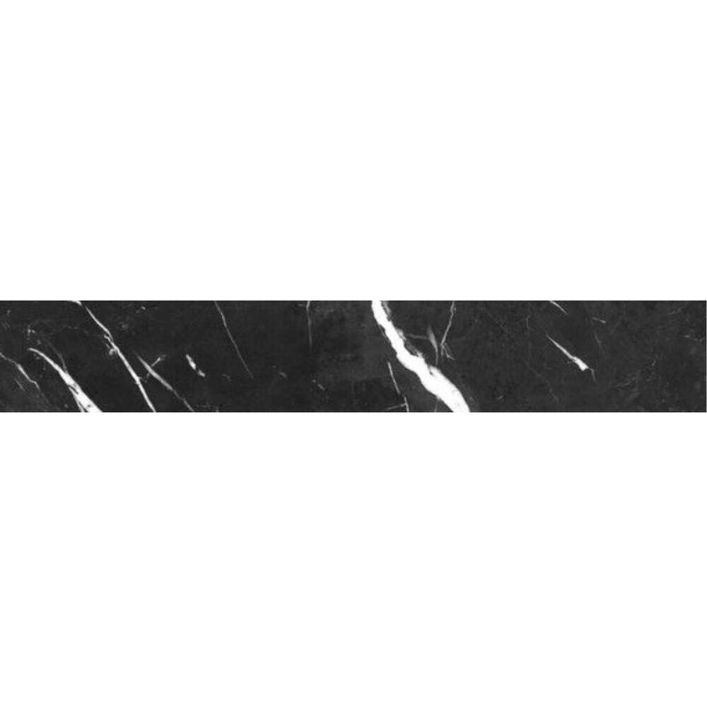 Rodapé Nero Marquina Retificado 10x82 Preto Málaga