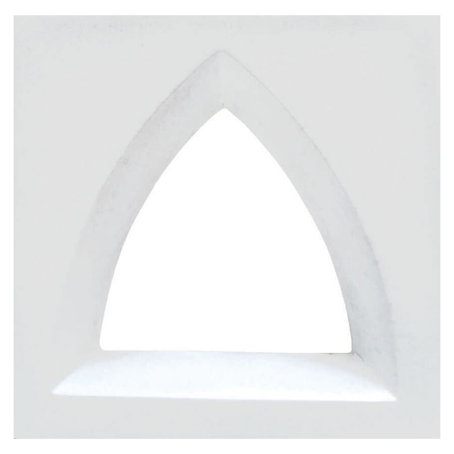 Cobogó Cimentício Arck Parede Cemento Cobogó Bianco 30x30x7 Cimentíssimo