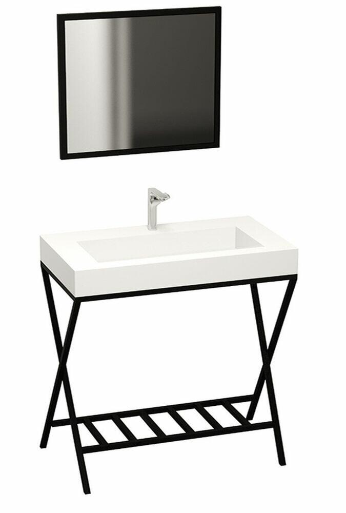 Balcão Iron Manhattan Com Cuba 96 Preto/Branco Venturi