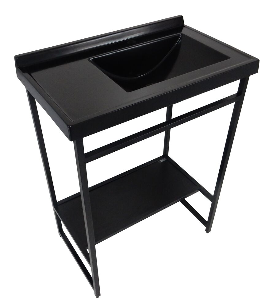 Balcão Iron Ferro e Marmogold 92 Preto Fosco Venturi