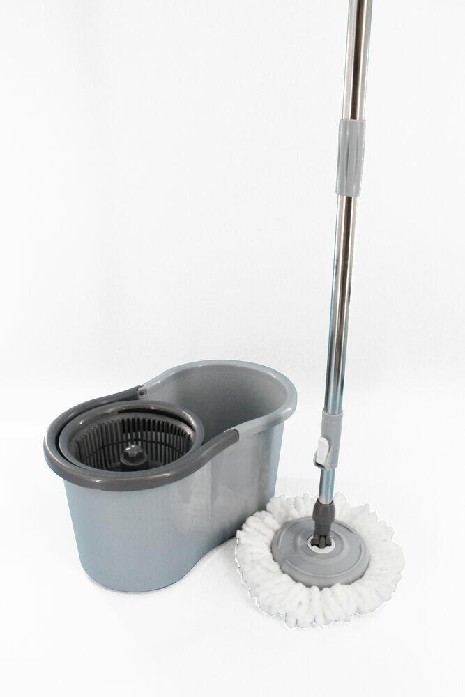 Kit Mop 4L Essential Redondo Cinza Casa&Ideia