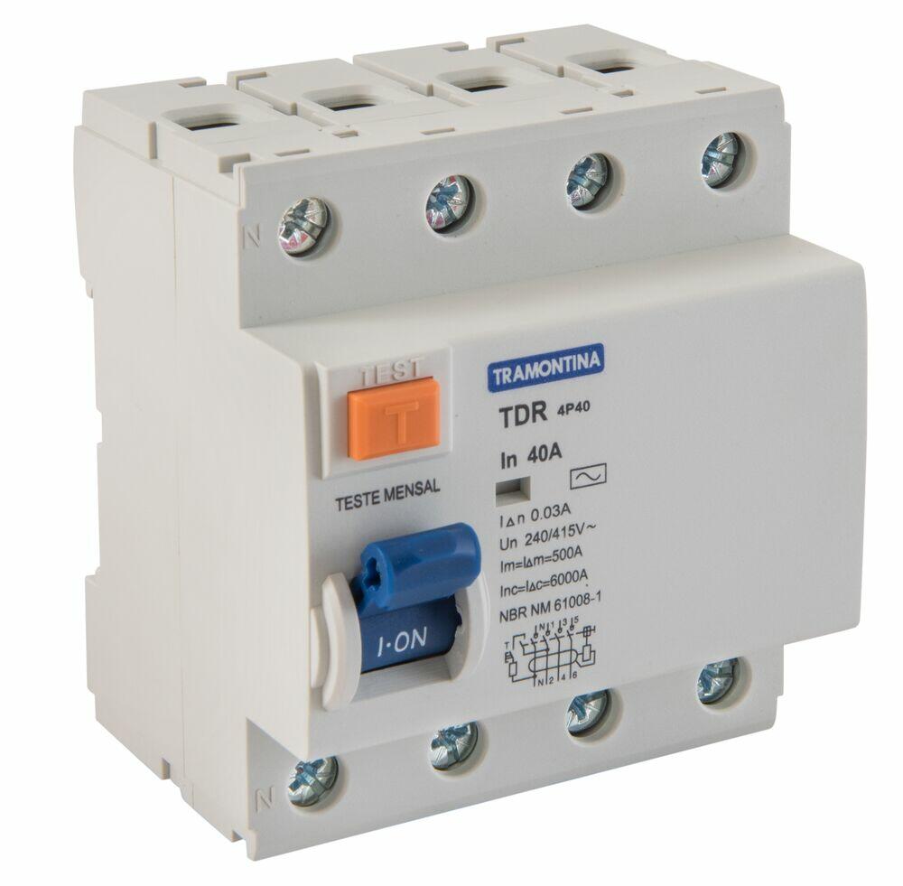 Disjuntor Tdr 40 Amperes Tripolar 220 Volts Branco Tramontina