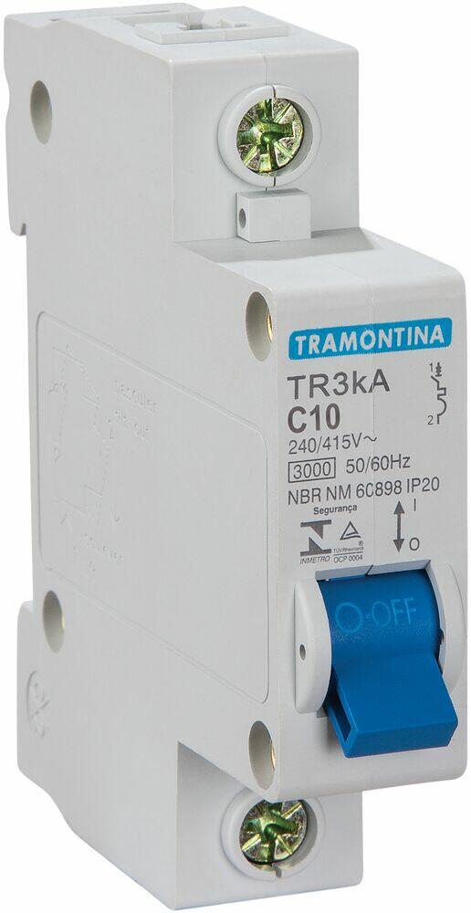 Disjuntor Tdj3 10 Amperes Unipolar Branco Tramontina