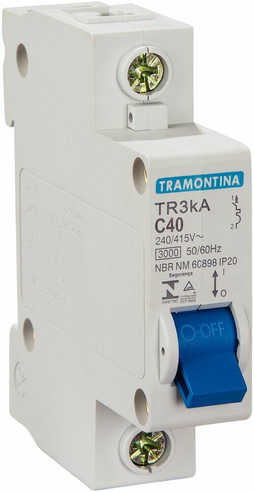 Disjuntor Tdj3 40 Amperes Unipolar Branco Tramontina