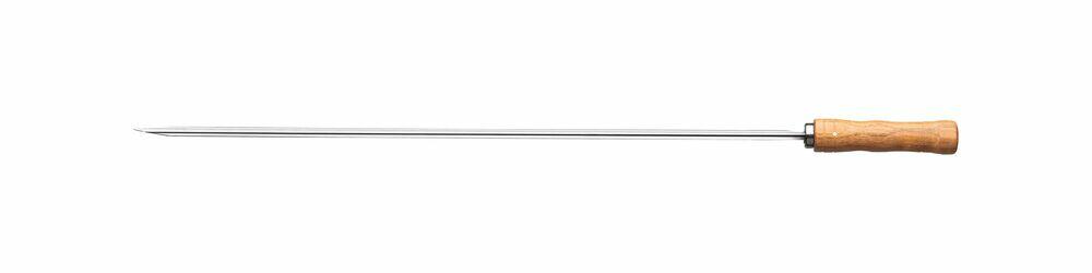 Espeto Churrasco Simples Estreito Madeira 75cm Inox Tramontina