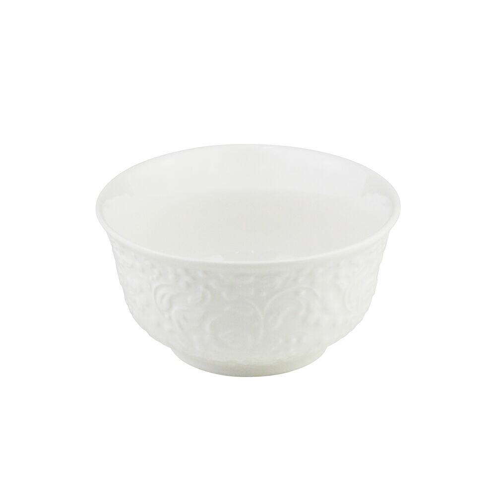 Bowl New Bone Flowers Porcelana 380ml Branco Coliseu
