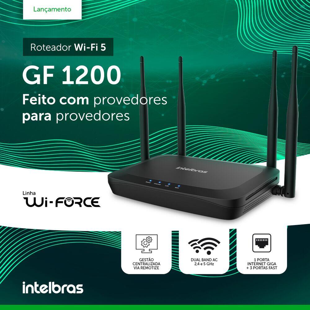 Roteador Wireless Gf 1200 Preto Intelbras