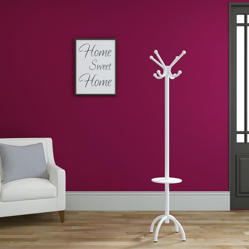 Cabideiro e Mesa de Apoio de Aço 47 x 47 x 172 Branco Multivisão