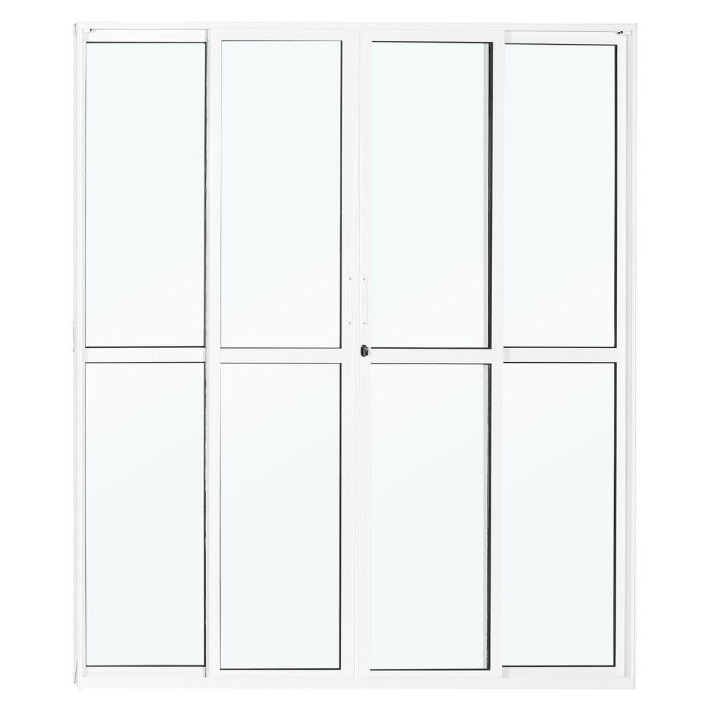 Porta de Correr 210x120m 4 Folhas Nobre Branco CRV