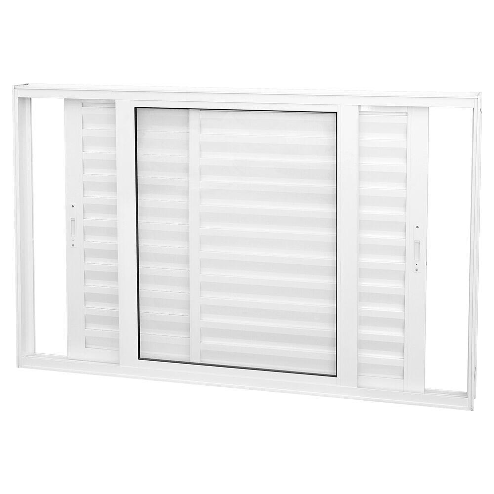Janela Nobre Smart Veneziana de Correr 3 Folhas 200x100 Branca Crv