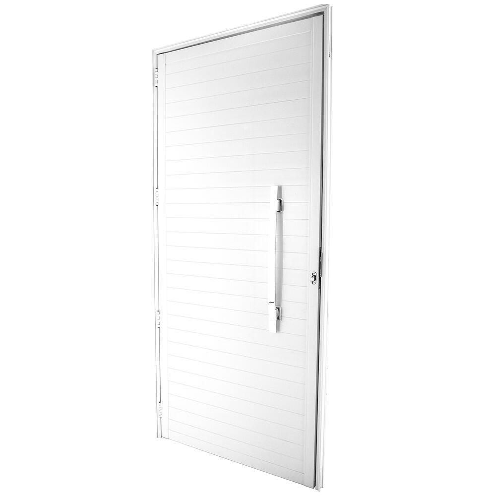 Porta Nobre Lambri Pivotante Esquerda Com Puxador 1,00x2,15 Preta Crv