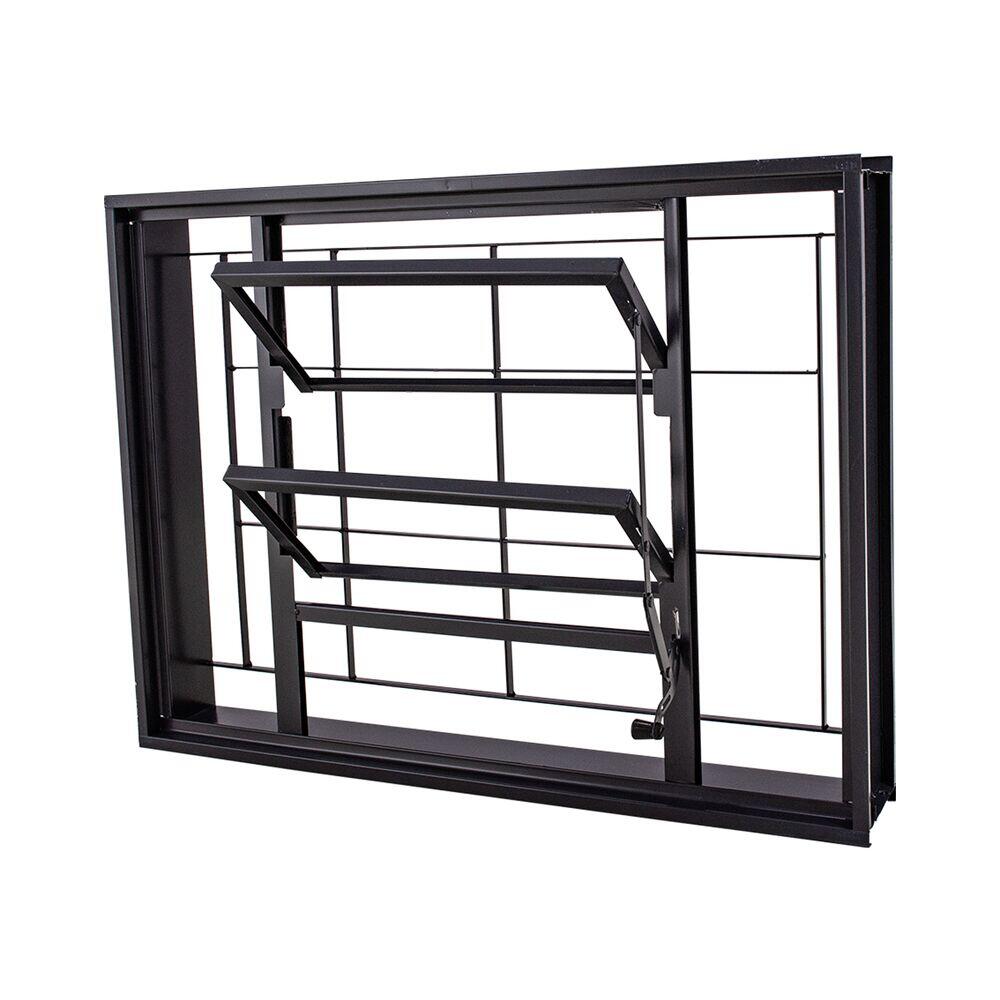 Basculante Vitrô Prime R12 Quad 60x60 Cinza Escuro CRV