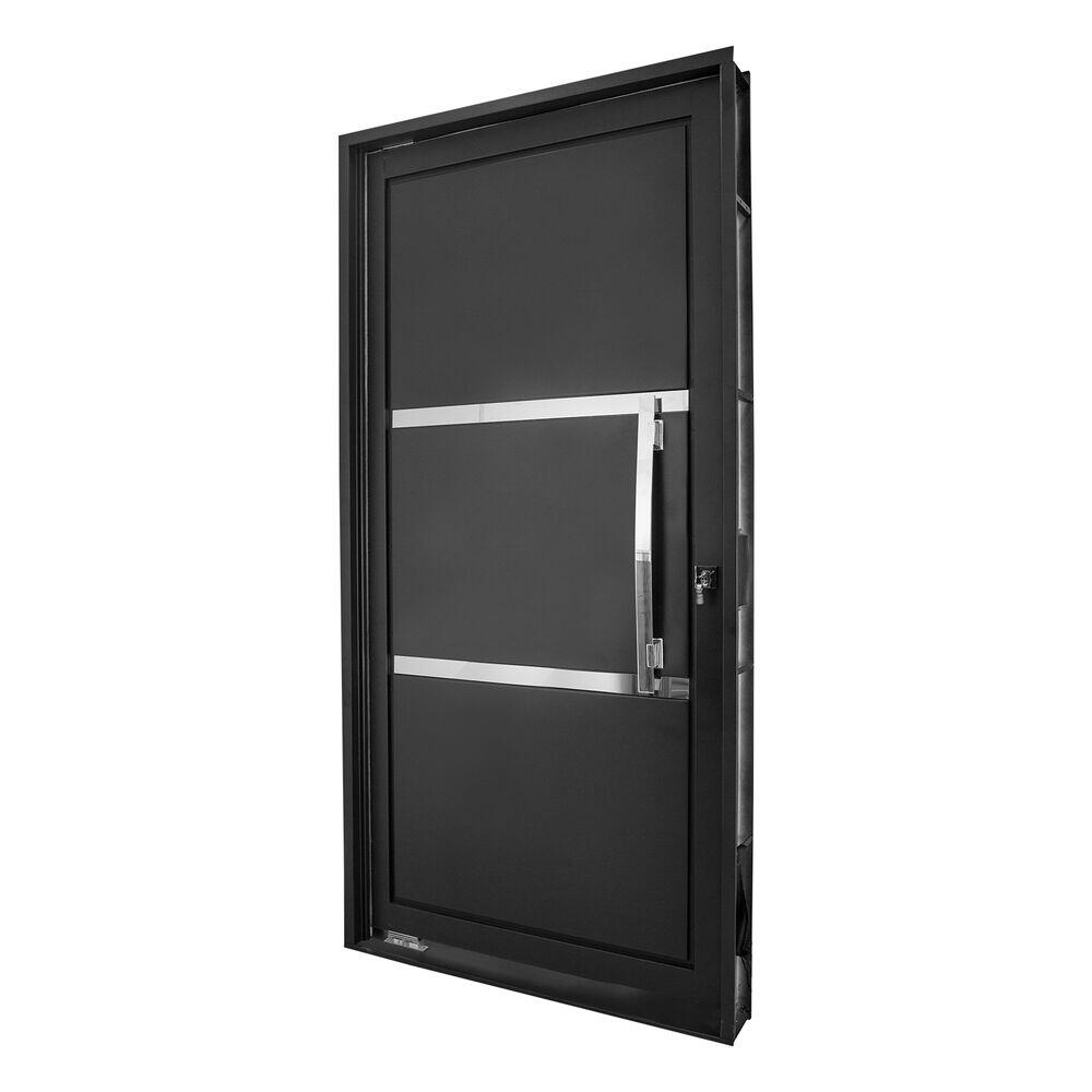 Porta Pivotante R140D Ideal com Friso 108x219 Preto CRV