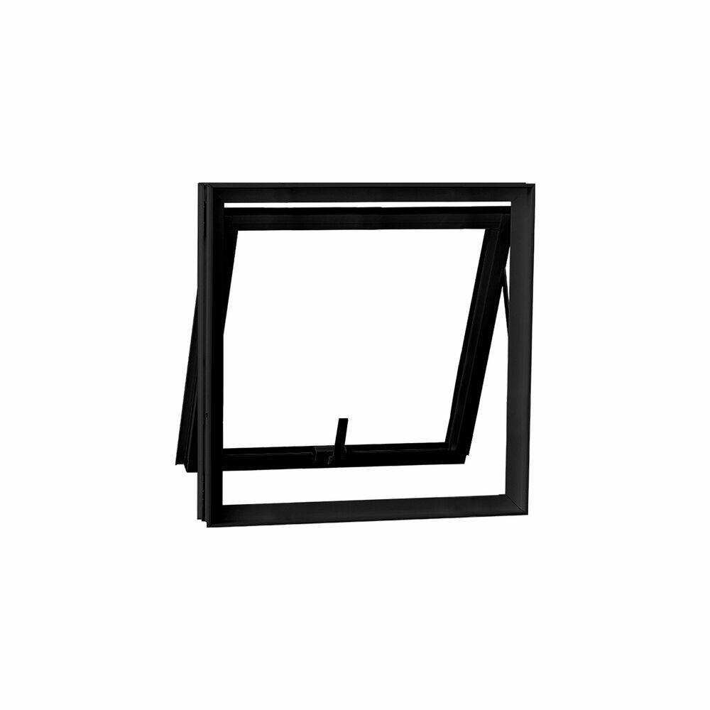 Janela Modular Maxim-ar 1 Folha 0,60x0,60 Preta Crv