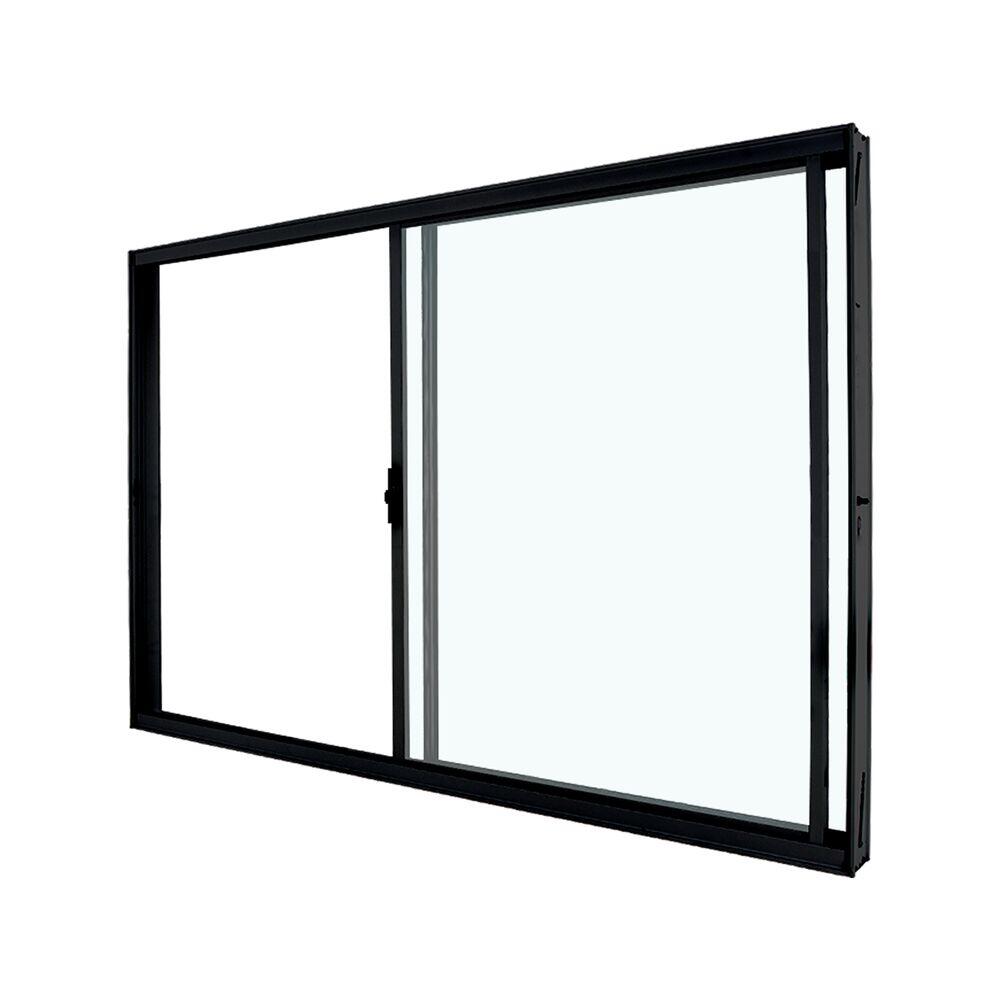 Janela Modular de Correr 2 Folhas 1 Fixa 1,00x1,00 Preta Crv
