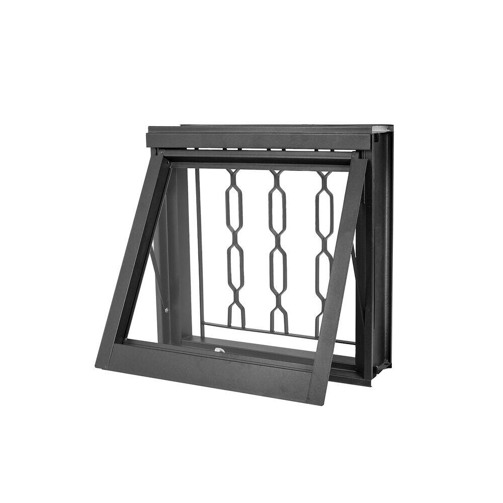 Janela Maxim-ar Elo Vitrô Com Grade 0,60x0,60 Preta CRV