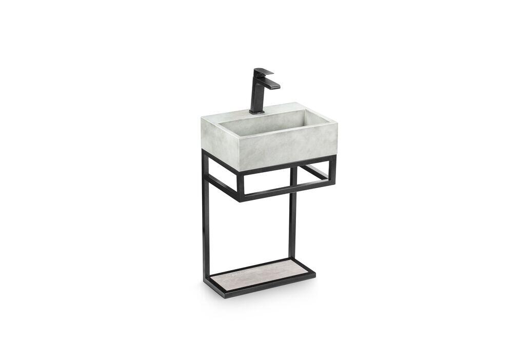 Balcão Los Angeles Ferro Com Cuba 70 Branco/Preto Venturi