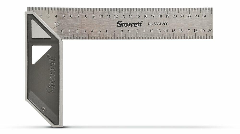 Esquadro Carpinteiro Alumínio Com Cabo 250mm Cinza Starrett