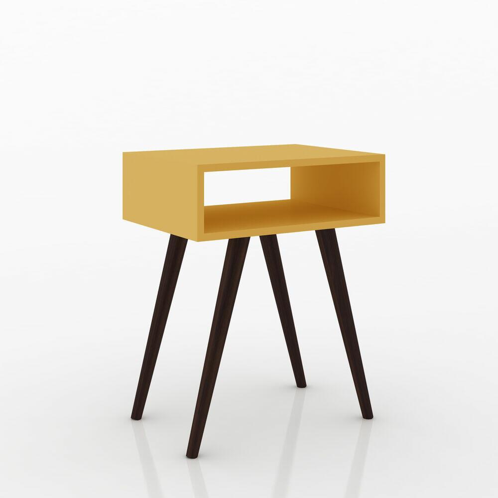 Mesa Lateral Multiuso MDP 46,5x60x35 Amarela Movelbento
