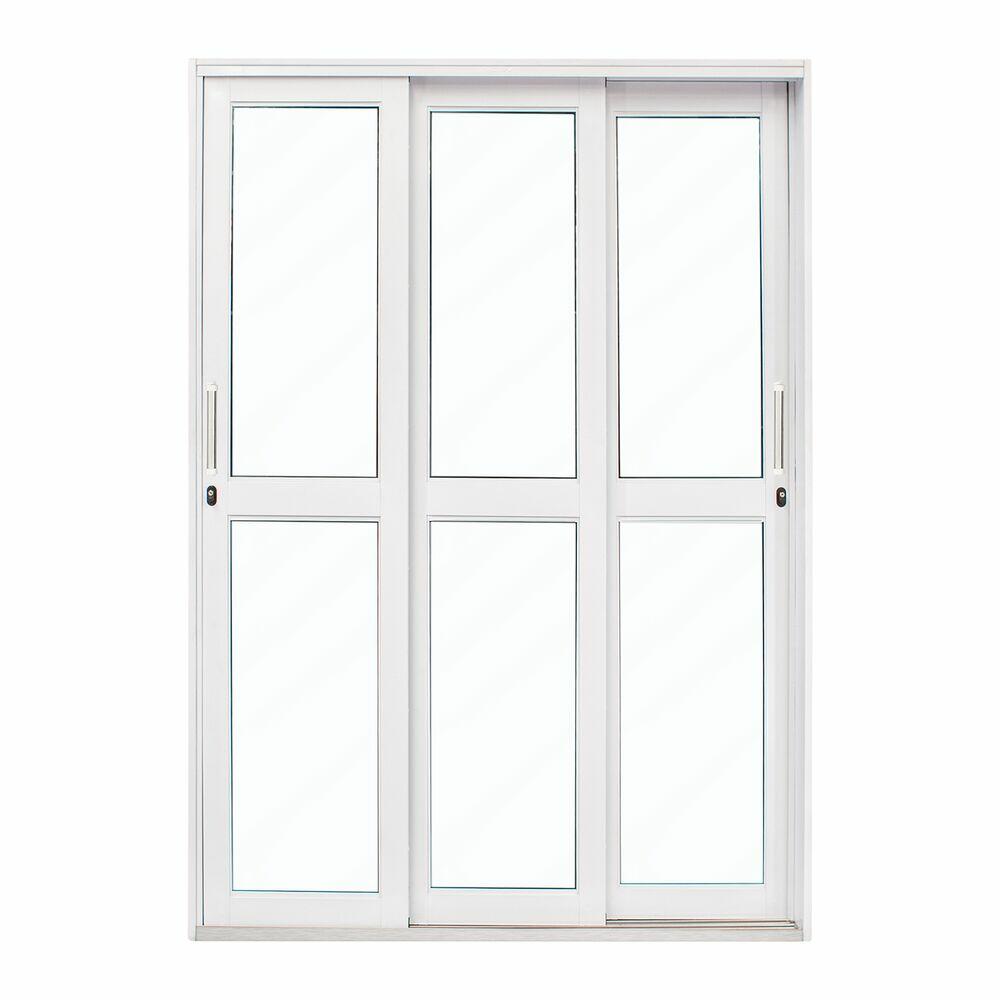 Porta Ideal de Correr 3 Folhas 1,50x2,15 Branca Crv