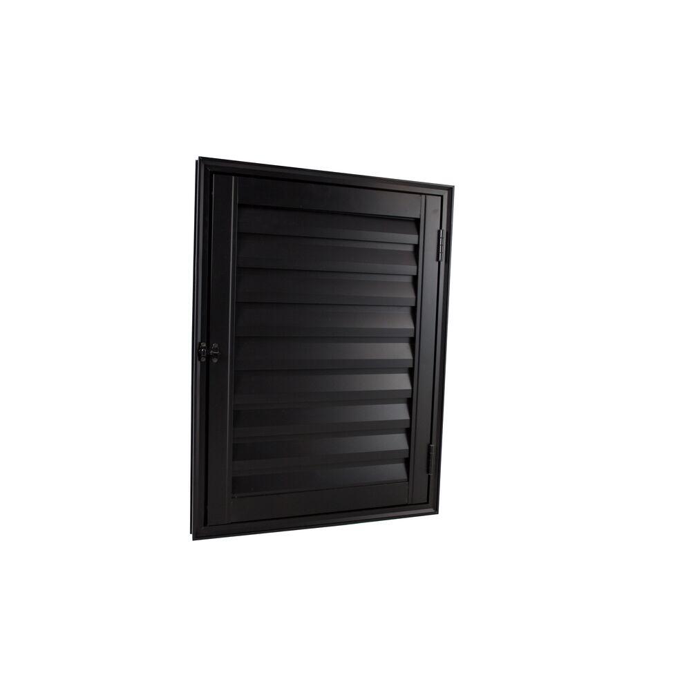 Alçapão Veneziana Nobre 1 Folha 80x80 Preto CRV
