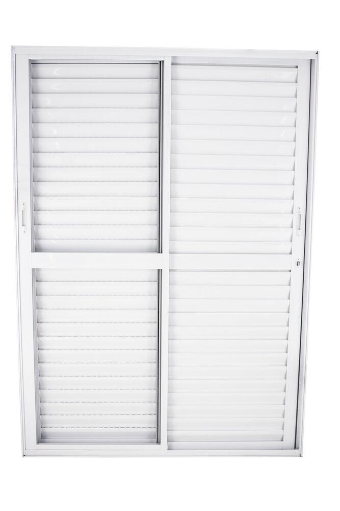 Porta Balcão de Correr Veneziana 3 Folhas 1,20x2,10 Branco Crv