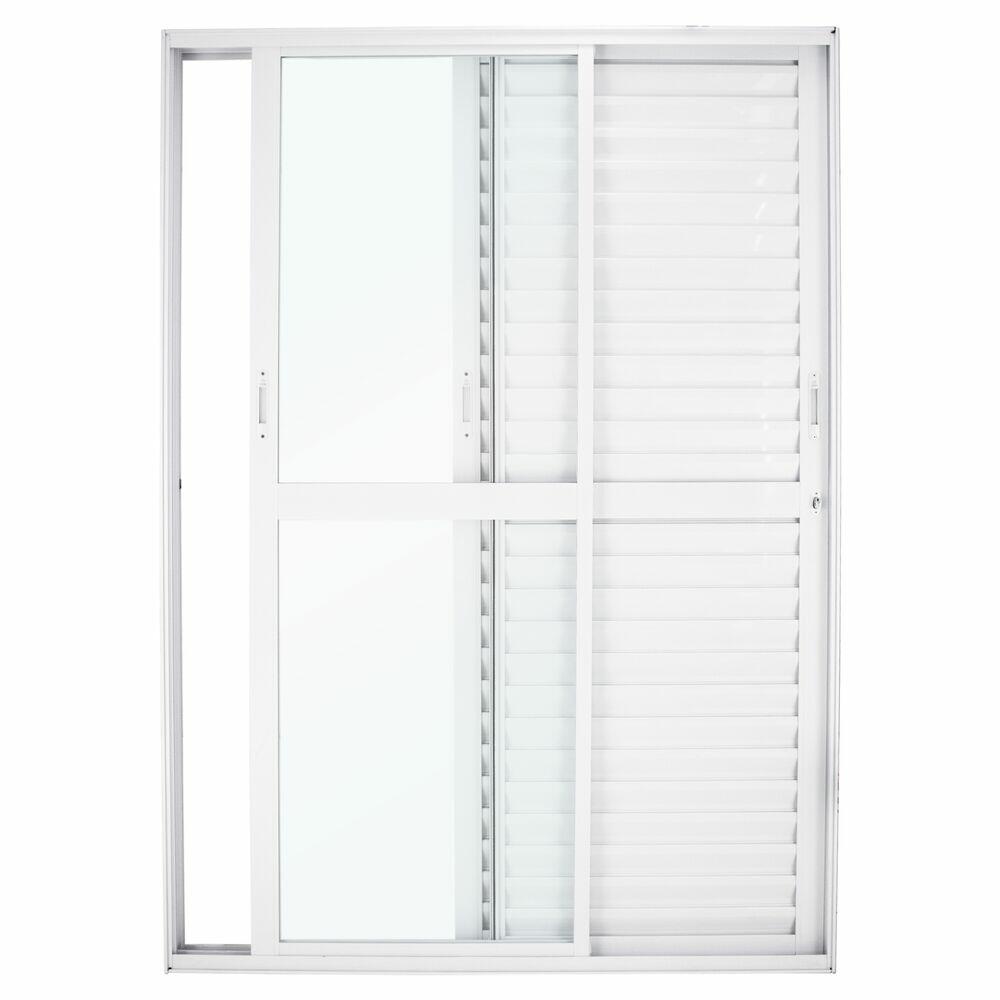Porta de Correr Veneziana 3 Folhas 1,50x2,10 Branca Crv
