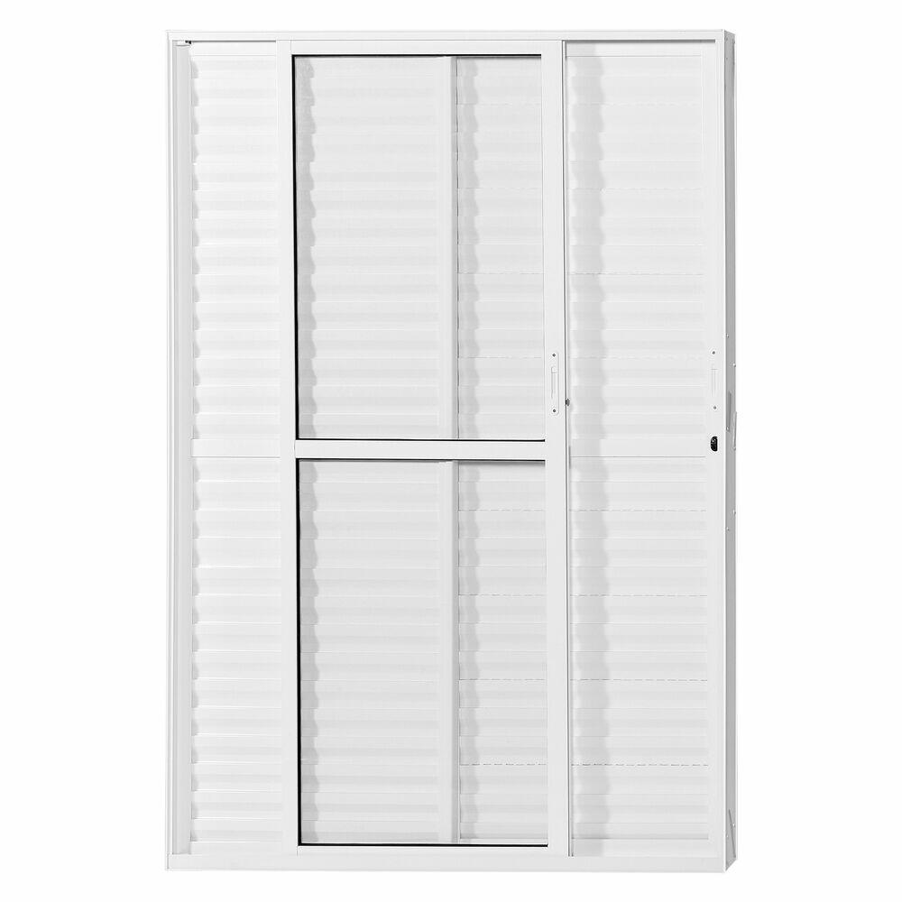 Janela de Correr Veneziano Nobre com 3 Folhas 1 Fixa 160x210 Branco CRV