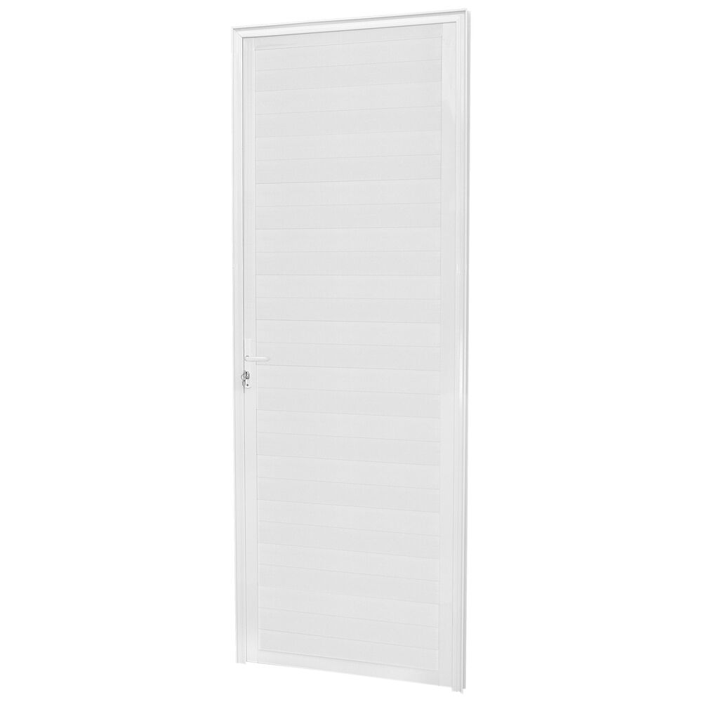 Porta Nobre Lambri de Abrir Esquerda 1,00x2,15 Branca Crv