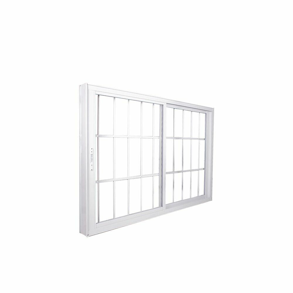 Janela de Correr Nobre 2 Folhas e 1 Fixa com grade 150x100 Branco CRV