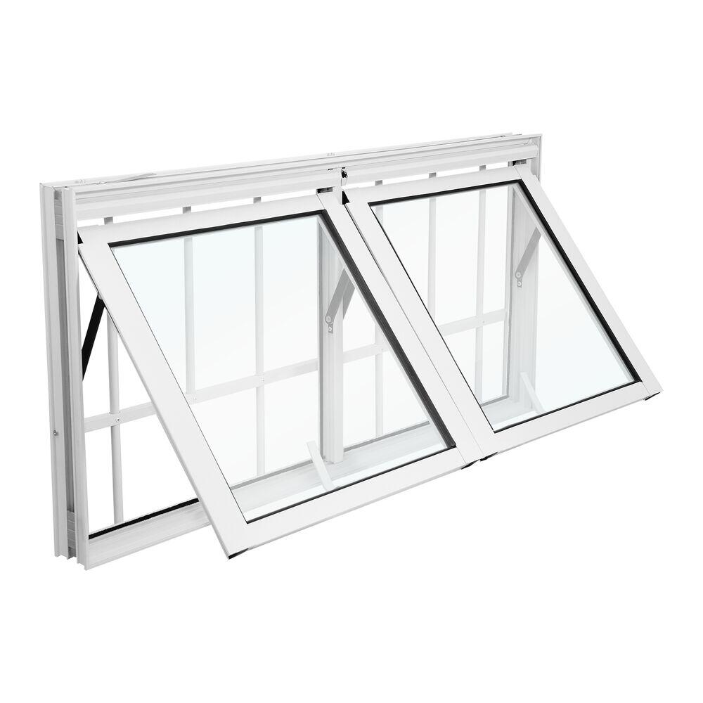 Janela Maxim-Ar Nobre com grade 2 Folhas Branco CRV