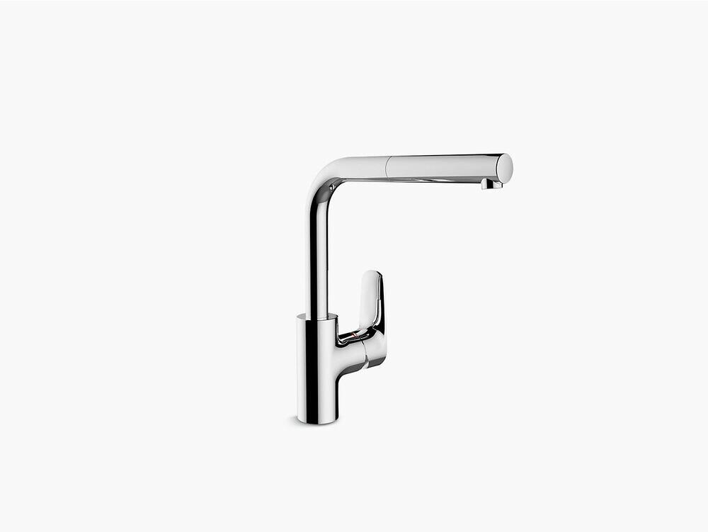 Misturador Monocomando para cozinha Aleo com Ducha Removível Cromado 1/2
