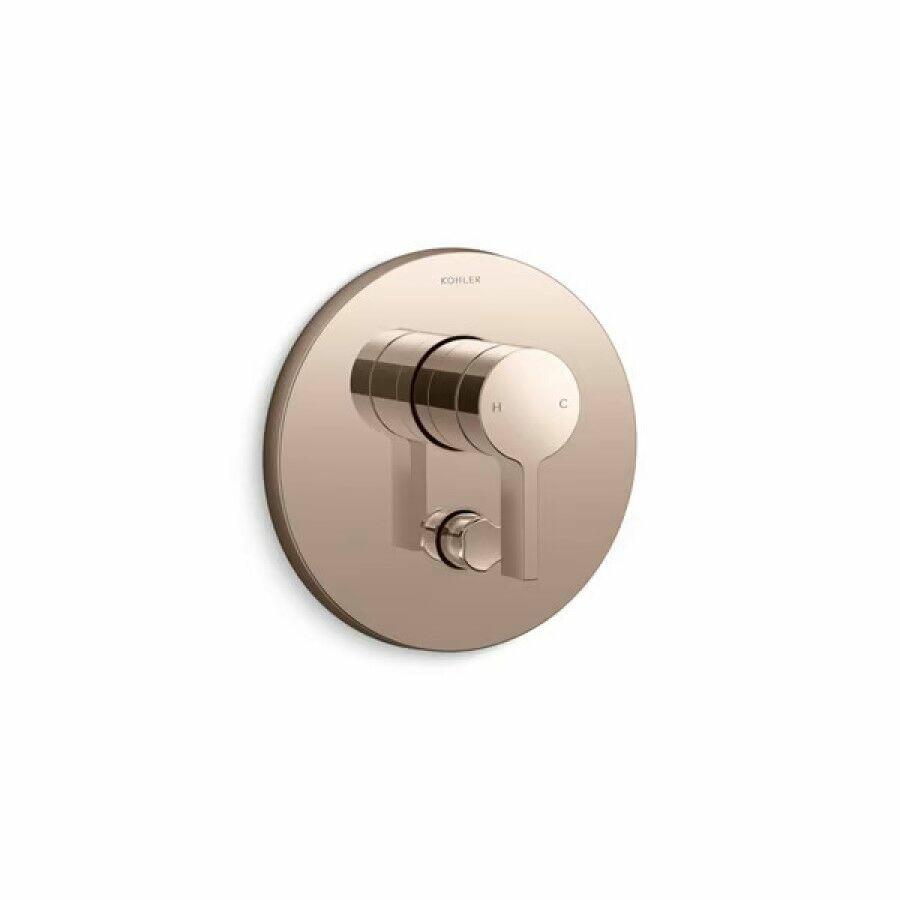 Acabamento Misturador Monocomando para Banheira Chuveiro Rose Gold Kohler