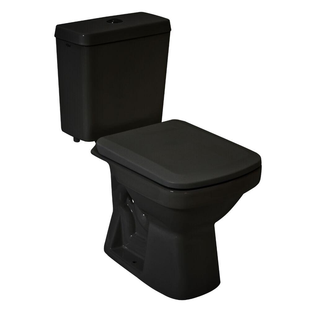 Kit Vaso Sanitário com Caixa Acoplada Acionamento Duplo 3/6L Lirio Preto Fiori