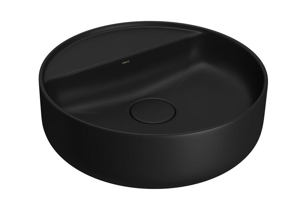 Cuba para Banheiro de Apoio Redonda com Mesa Slim 40cm Ébano Fosco Deca