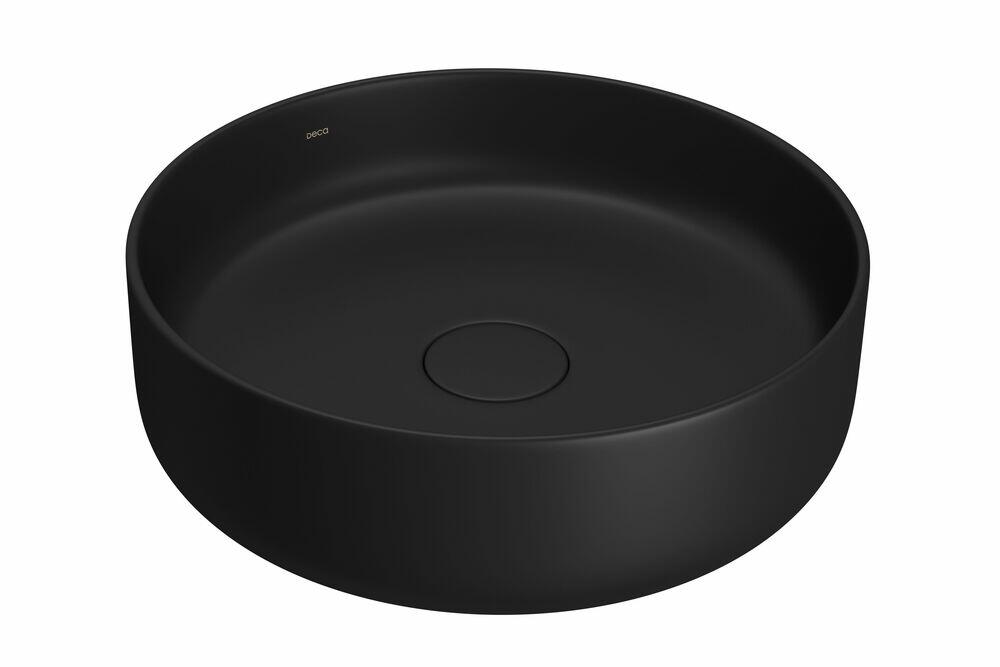 Cuba para Banheiro de Apoio Redonda Circolo Slim 40cm Ébano Fosco L.12040.94 Deca