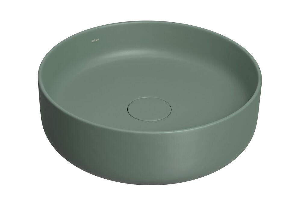 Cuba para Banheiro de Apoio Redonda Slim 40cm Verde Sálvia L.12040.49 Deca