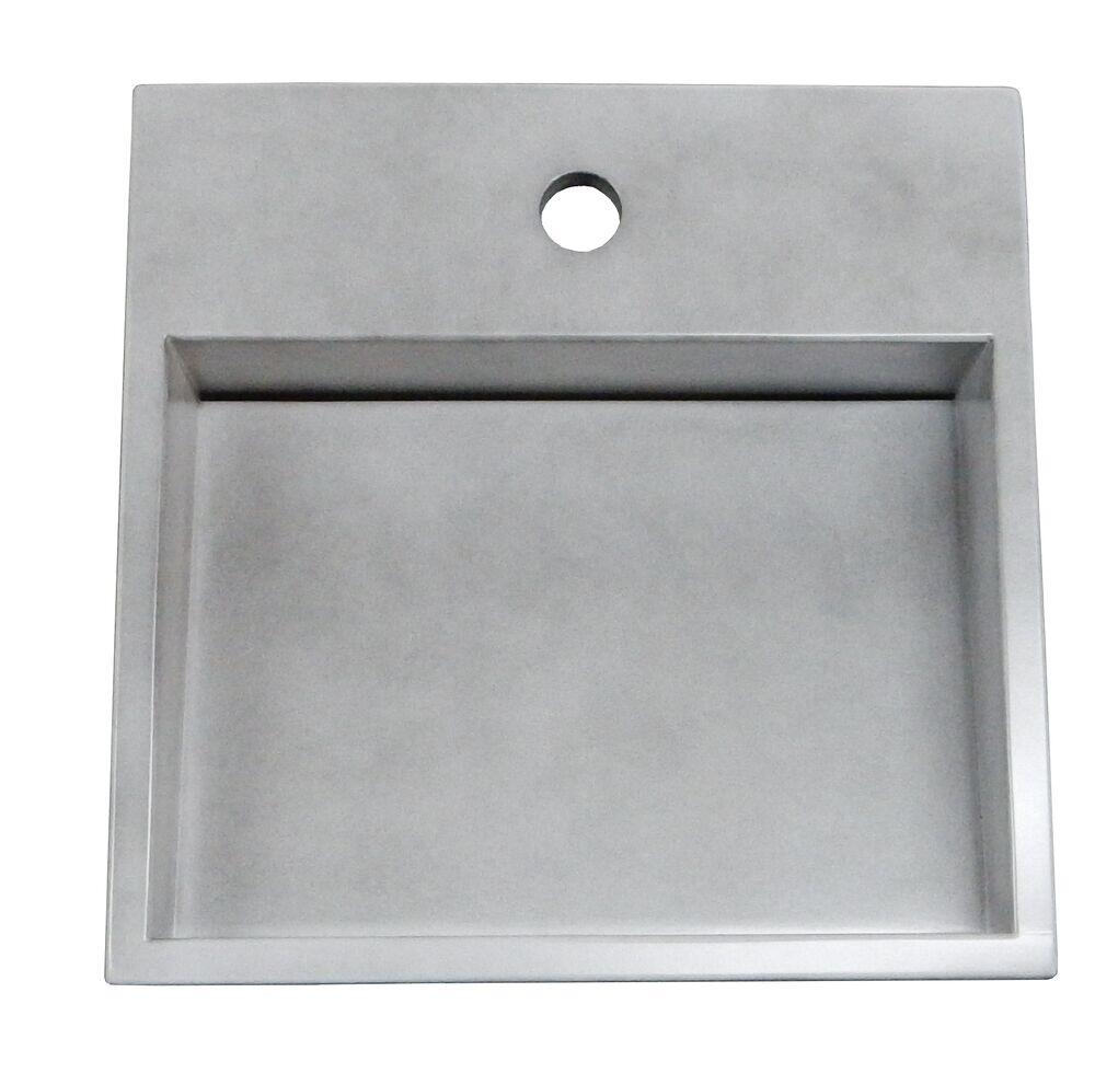 Cuba para Banheiro de Apoio Jade 40x40cm Cinza Venturi