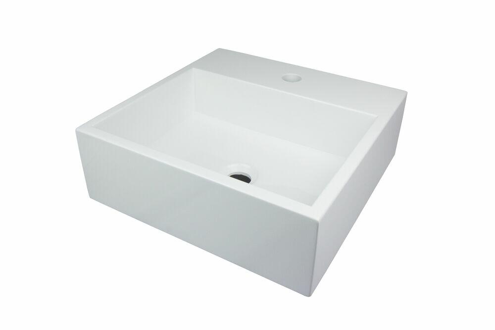 Cuba para Banheiro de Apoio Onix 40x40cm Branco Venturi