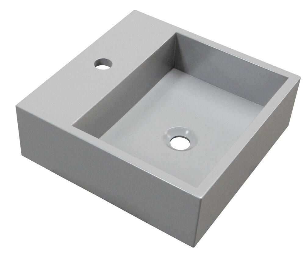 Cuba para Banheiro de Apoio Onix 40x40 Chumbo Fosco Venturi