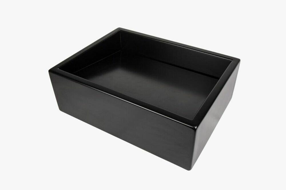 Cuba para Banheiro de Apoio Quartzo Preto Fosco 40x30 Venturi