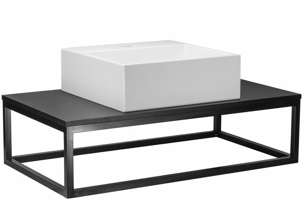 Bancada de Alumínio Iron Antuerpia Tampom Preto Fosco 80x45 Venturi