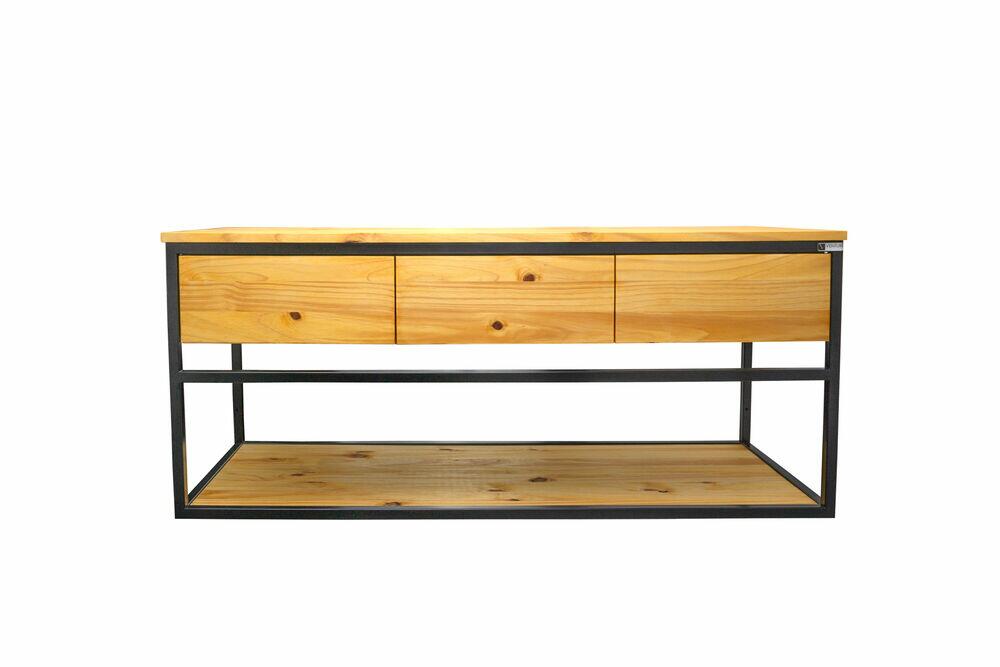 Balcão Iron Rustico 120cm Madeira Venturi