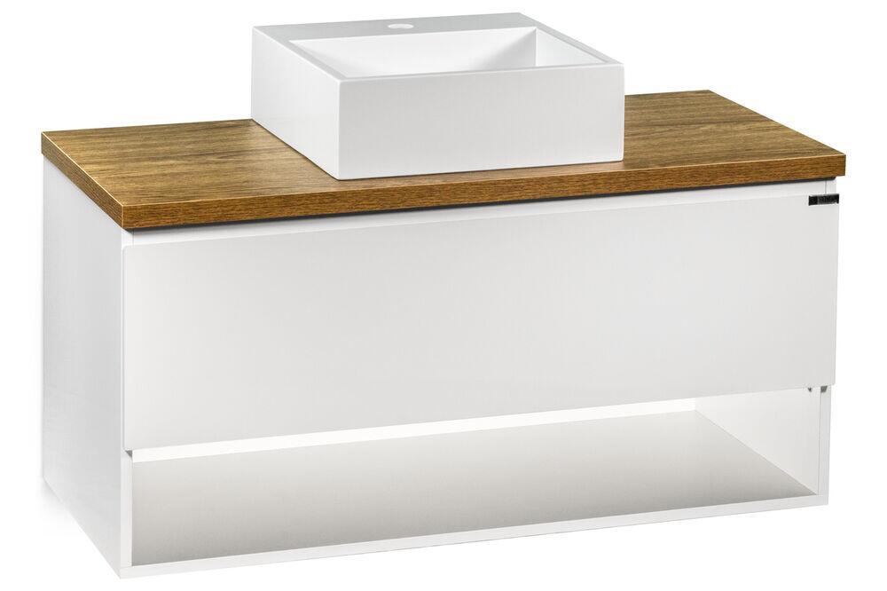 Balcão Sydney MDF Branco Freijó 100cm Venturi